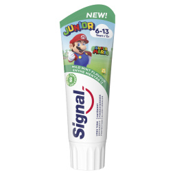 otroška zobna pasta, meta, signal junior, 75 ml