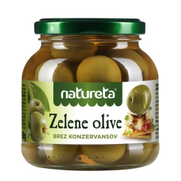 zelene olive, natureta, 290 g