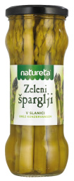 zeleni šparglji v slanici, natureta, 550 g