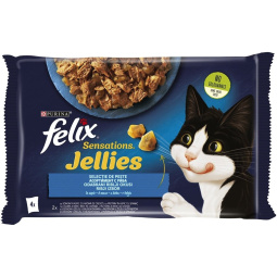 mokra hrana za mačke, ribe, felix sensations, 4 x 85 g