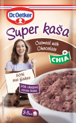 super ovsena kaša s čokolado in chia semeni, dr. oetker, 61 g