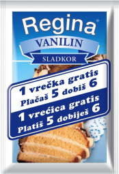 vanilin sladkor, regina, 5 + 1 gratis