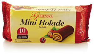 mini rolade z lešniki, gorenjka, 280 g