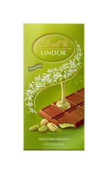 mlečna čokolada lindor, s topljivo pistacijevo sredico, lindt, 100 g
