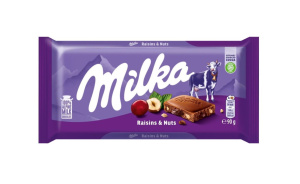 čokolada z rozinami in lešniki