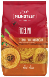 testenine z jajci in korenčkom fidelini