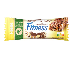 žitna ploščica, čokolada in banana, fitness
