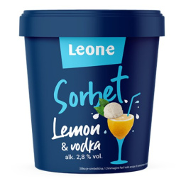 sladoled sorbet, limona in vodka, leone, 630 g