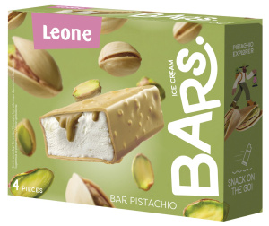 sladoled bars, pistacija, leone, 4 x 50 ml