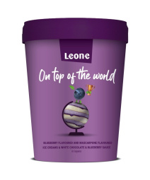 sladoled borovnica in mascarpone, leone, 450ml
