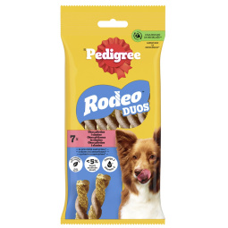 hrana za pse rodeo duos, piščanec in slanina, pedigree, 7/1
