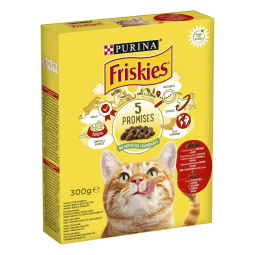 Briketi za Mačke Friskies Meso Jetra in Zelenjava 300 g 