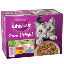 mačja hrana, casserole, mešani izbor, whiskas, 12 x 85 g