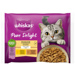 hrana za mačke pure delight, piščanec in puran, whiskas, 4 x 85 g