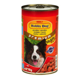 hrana za pse z govedino, hobby dog, 1,24 kg