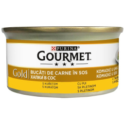 mokra hrana za mačke s piščancem gourmet gold