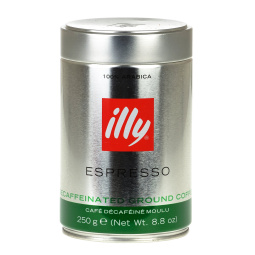 mleta kava espresso brez kofeina, illy, 250 g