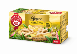 zeliščni čaj, ingver in limona, extra strong, teekanne, 20 vrečk, 35 g