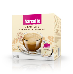kava perfetto, macchiato mandelj in bela čokolada, kapsule, barcaffe, 140 g