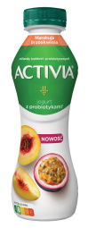 jogurtov napitek, breskev in pasijonka, 0,9 % m.m., activia, 280 g