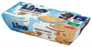 mlečni desert z zdrobom, lino, 2 x 100 g