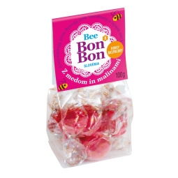 mehki malinovi bonboni z medom, božnar, 100 g