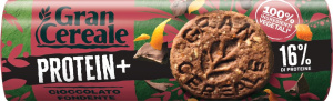 proteinski polnozrnati piškoti s temno čokolado in pomarančo, grancereale, 250 g