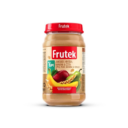 sadna kašica z jabolki, bananami, hruško in žiti, po 6. mesecu, frutek, 190 g