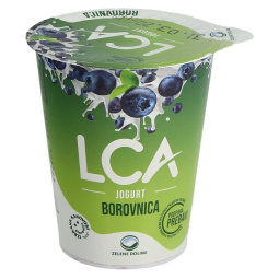 sadni jogurt, borovnica, 1,2 % m.m., lca, 180 g
