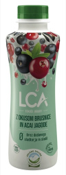 tekoči sadni jogurt nula, brusnica in acai jagoda, brez laktoze, lca, 500 g