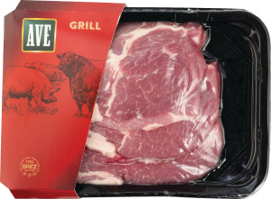 svinjski vrat brez kosti, zrezki, ave, 500 g