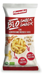 bio rižev flips z rdečo lečo in čičeriko, fiorentini, 45 g