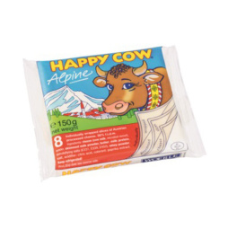 topljeni sir v lističih alpine, happy cow, 150 g