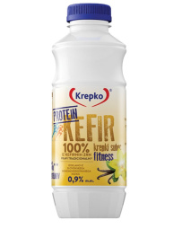 kefir krepki suhec s proteini in vanilijo, brez laktoze, 0,9 % m.m., krepko, 500 g