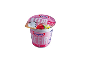 Slika produkta Kefir Krepki suhec, jagoda in vanilija, 3,2% m.m., Krepko...