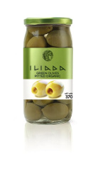 bio zelene izkoščičene olive v slanici