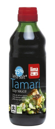 bio omaka tamari z 25% manj soli, lima, 250 ml