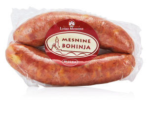 bohinjska klobasa, mesnine bohinja, pakirano, cena za kg