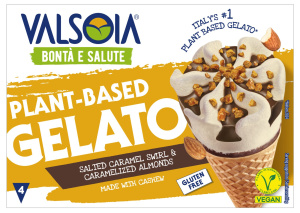 veganski kornet s slano karamelo, valsoia, 300 g