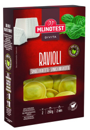 testenine ravioli špinača in ricotta divita, mlinotest, 250g
