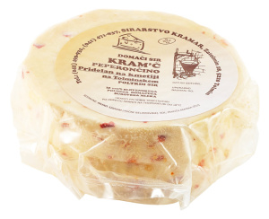 sir kramč peperončino, kramar, cca 0,3 kg, pakirano, cena za kg