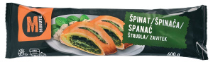 špinačni zavitek, minute, zamrznjeno, 600 g