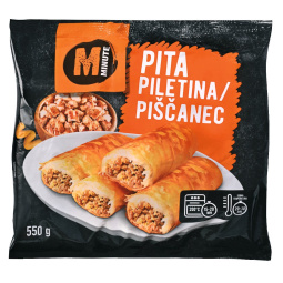 pita s piščancem in gorčico, zamrznjena, minute, 550 g