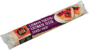 sveže listnato testo, minute, 275 g
