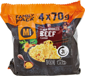 instant rezanci, goveji, minute, 4 x 70 g