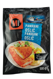 panirani oslič, file, minute, zamrznjeno, 500 g