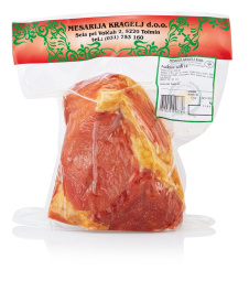 prekajena šunka brez kosti, mesarija kragelj, pakirano, cena za kg