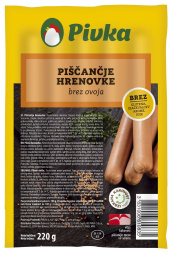 piščančje hrenovke, brez ovoja, pivka, pakirano, 220 g