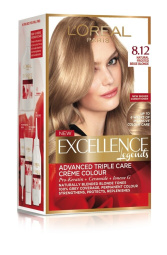 barva za lase excellence, 8.12 bež blond, loreal