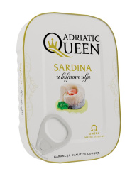 sardine v rastlinskem olju, adriatic queen, 105 g